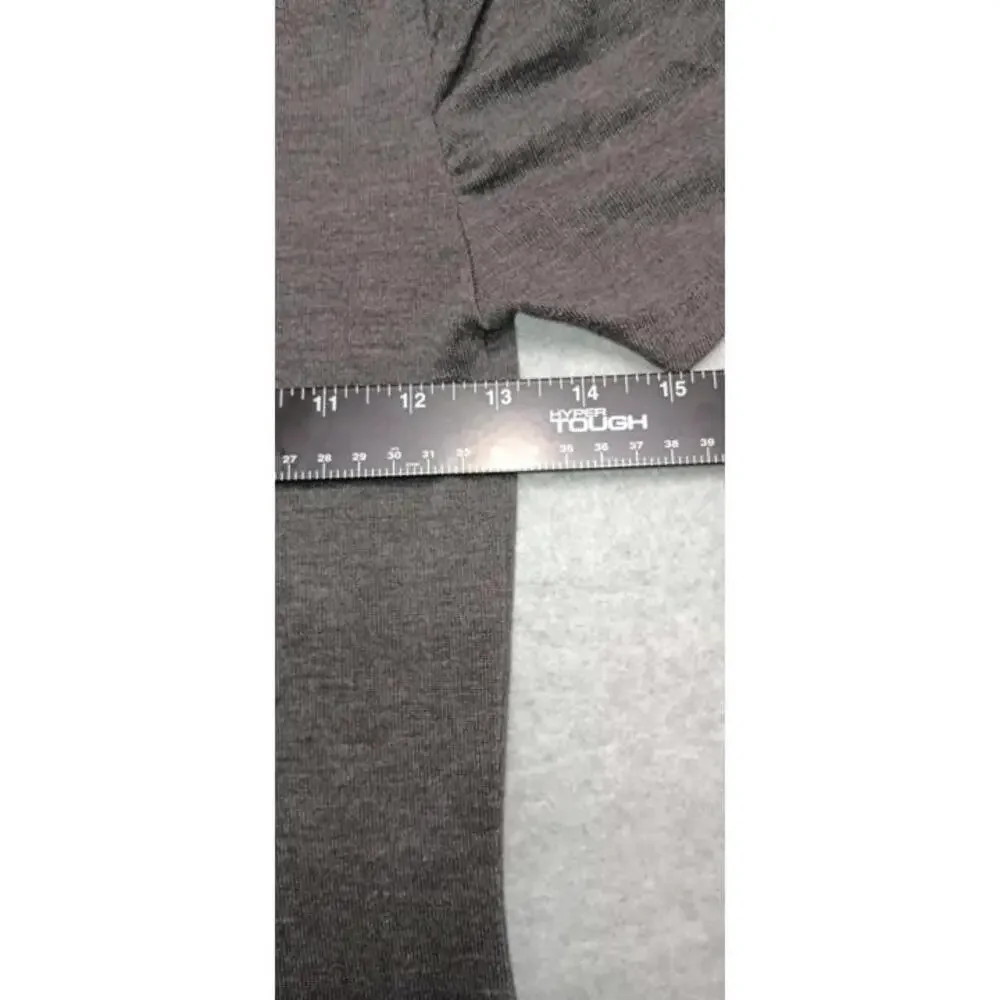 Zenana Outfitters Short Sleeve Blouse Womens Size Small  Grey VNeck Scrunch Fit - Picture 5 of 10